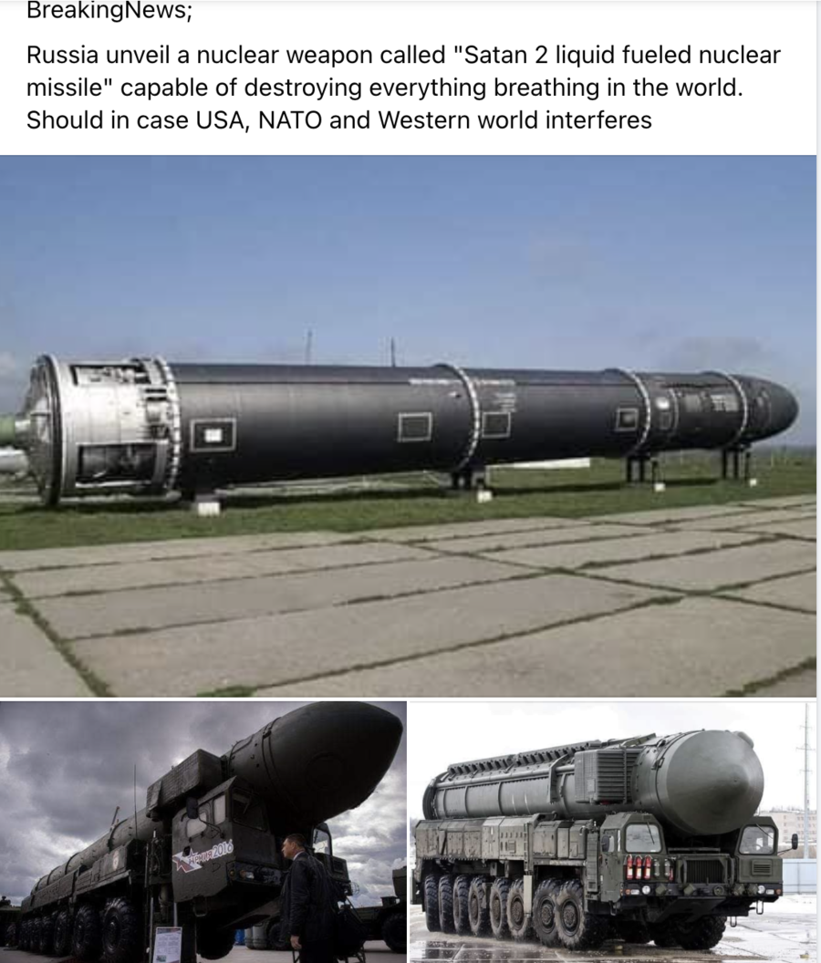 Fact Check: Russia Did NOT Unveil New Nuclear Weapon Called 'Satan 2 ...